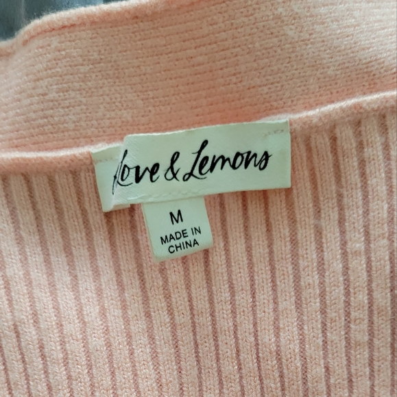 For Love And Lemons Pink Cardigan Sweater - Picture 7 of 9